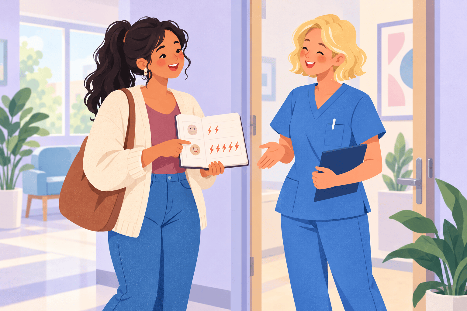 Illustration about painful periods that get worse