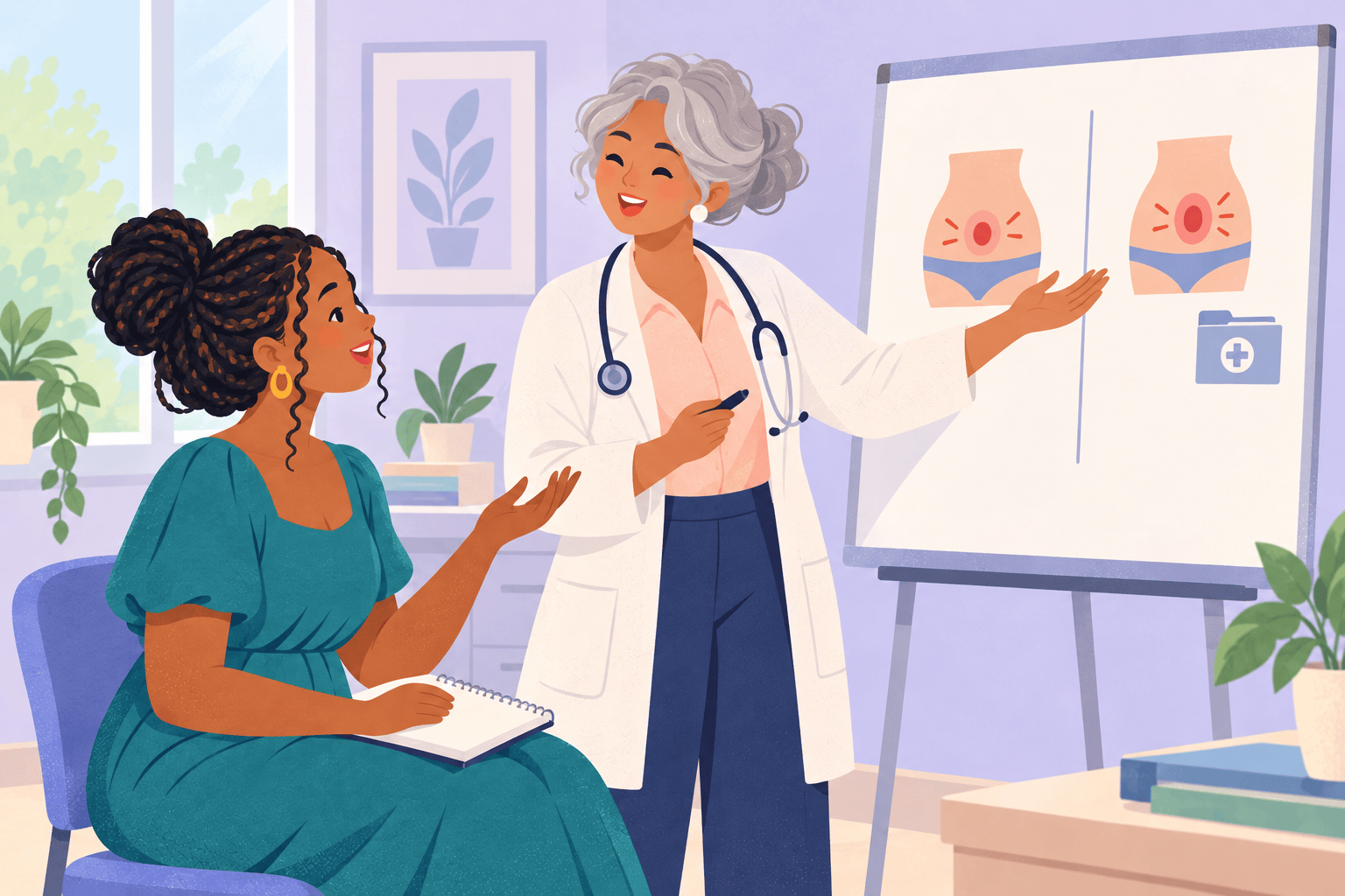 Illustration about primary and secondary dysmenorrhea