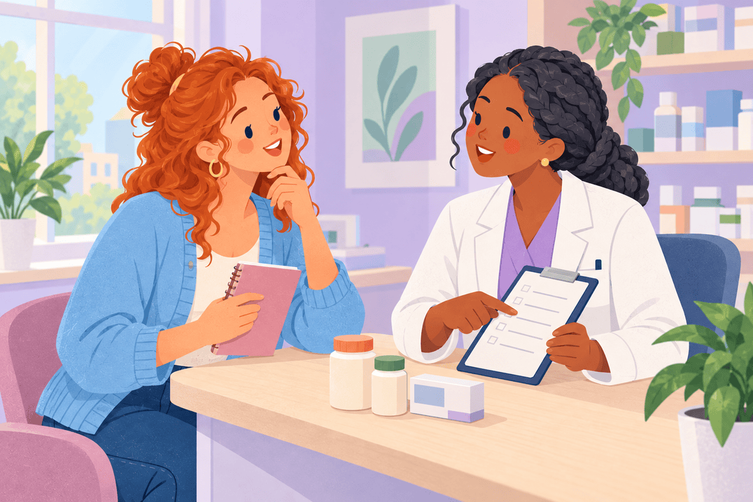 Illustration about pms supplements