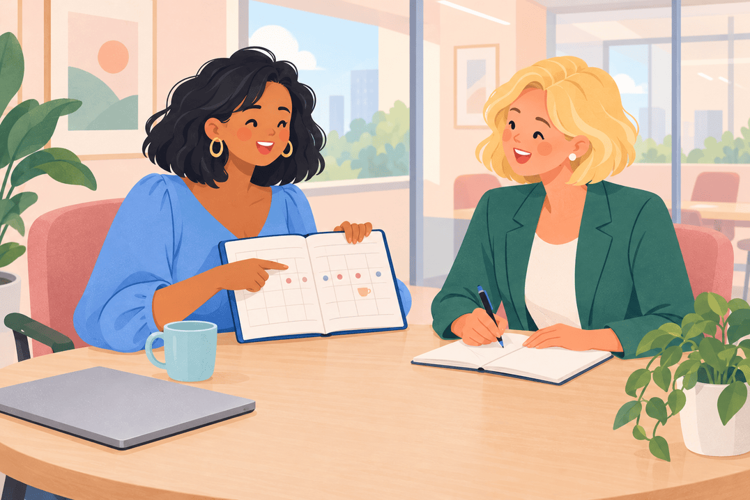 Illustration about pmdd at work