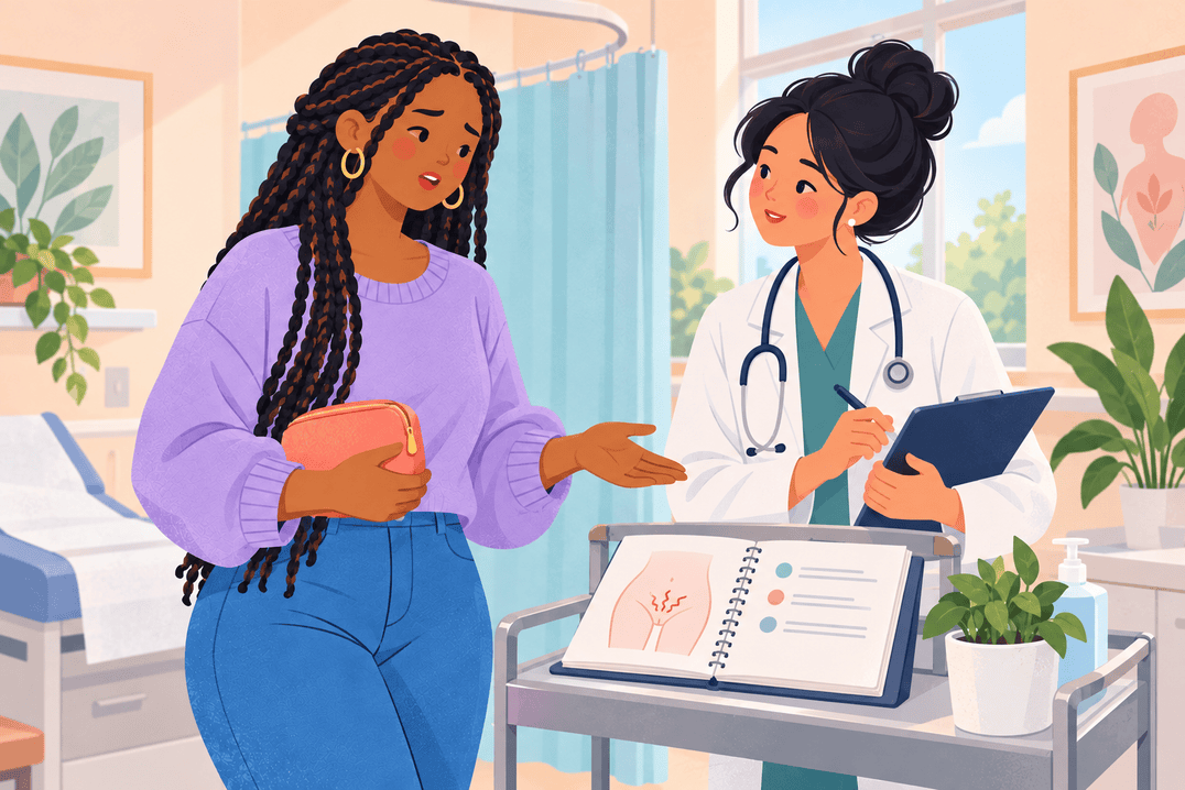 Illustration about vaginal burning