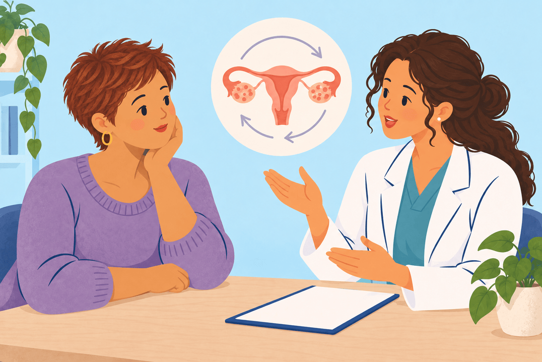 Illustration about pcos signs