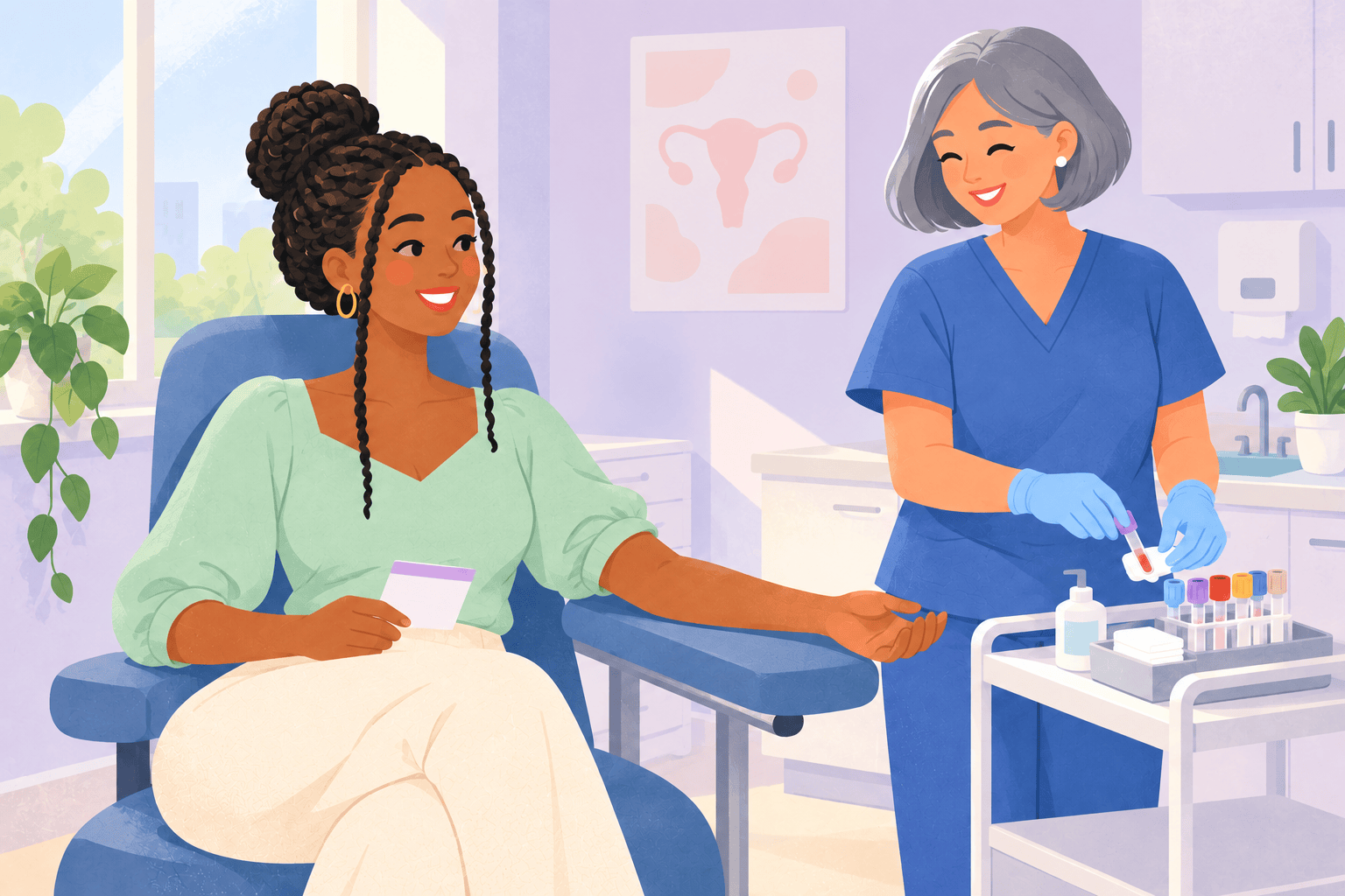 Illustration about pcos blood tests