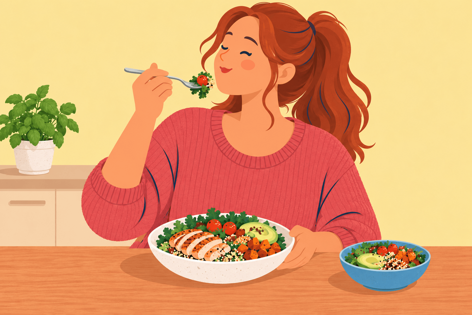 Illustration about pcos and weight management