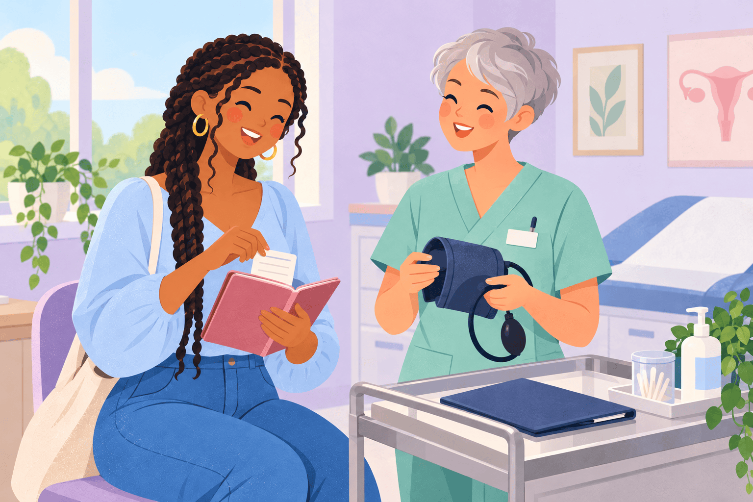 Illustration about living with pcos