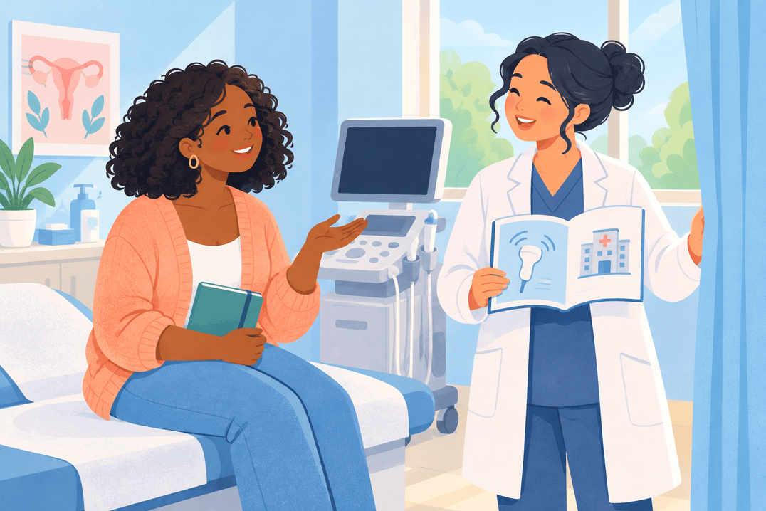 Illustration about endometriosis diagnosis