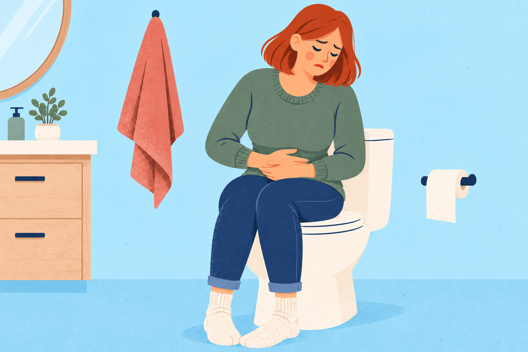 Illustration about endometriosis and bowel symptoms
