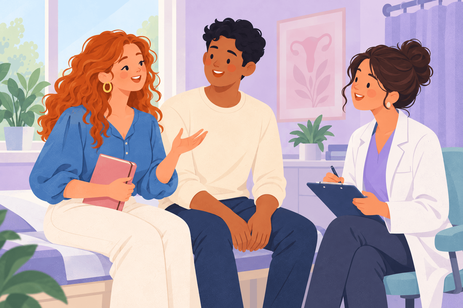 Illustration about painful sex with endometriosis