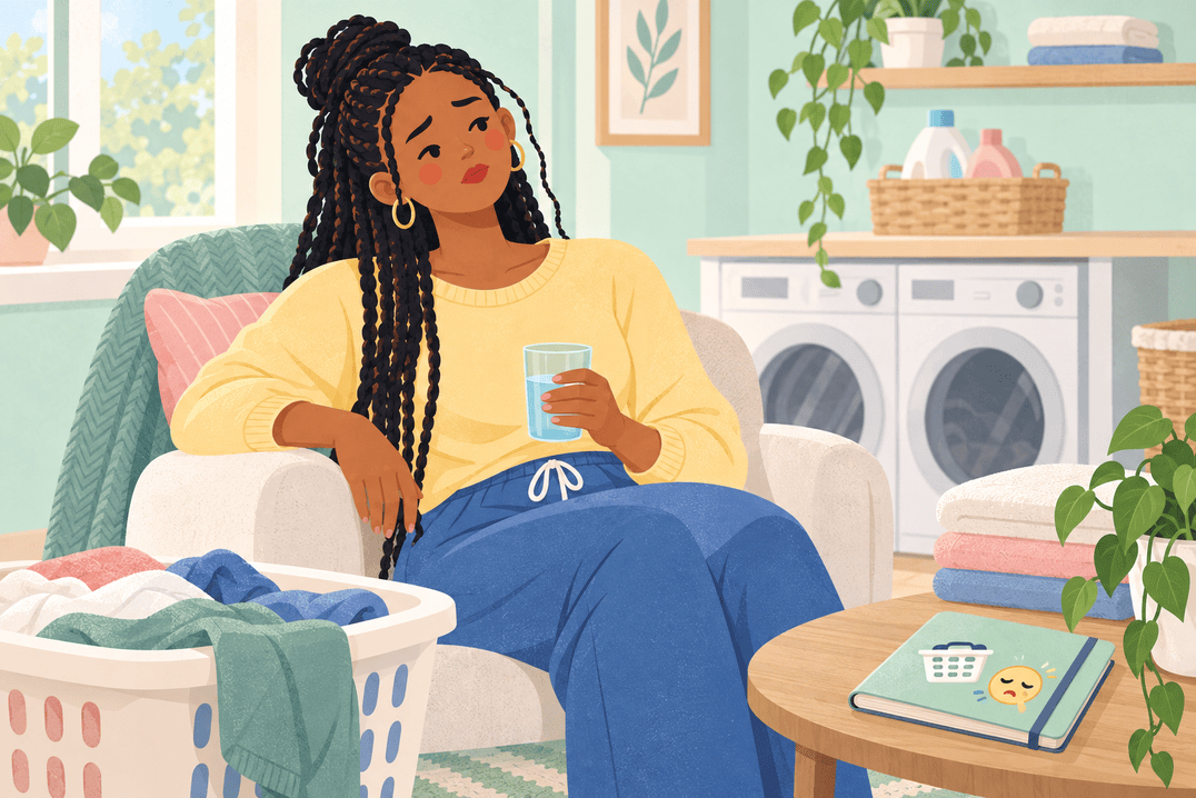 Illustration about endometriosis fatigue