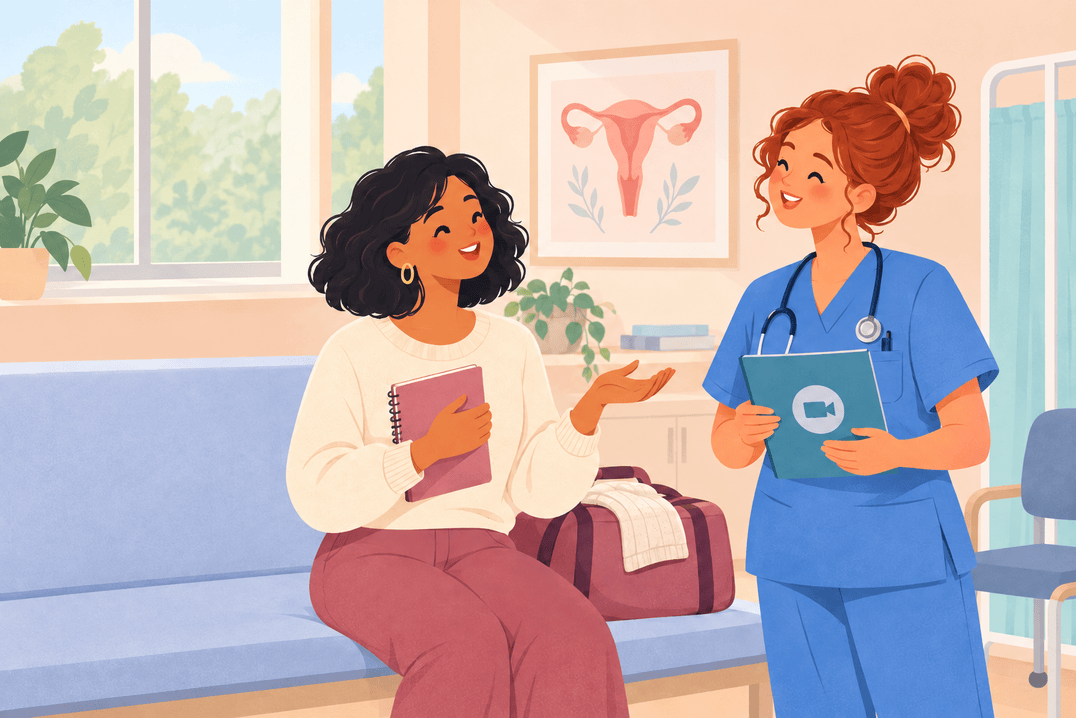 Illustration about laparoscopy for endometriosis