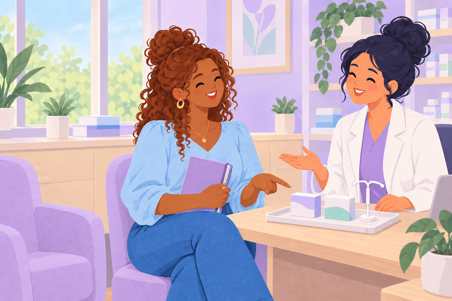 Illustration about hormonal treatments for endometriosis