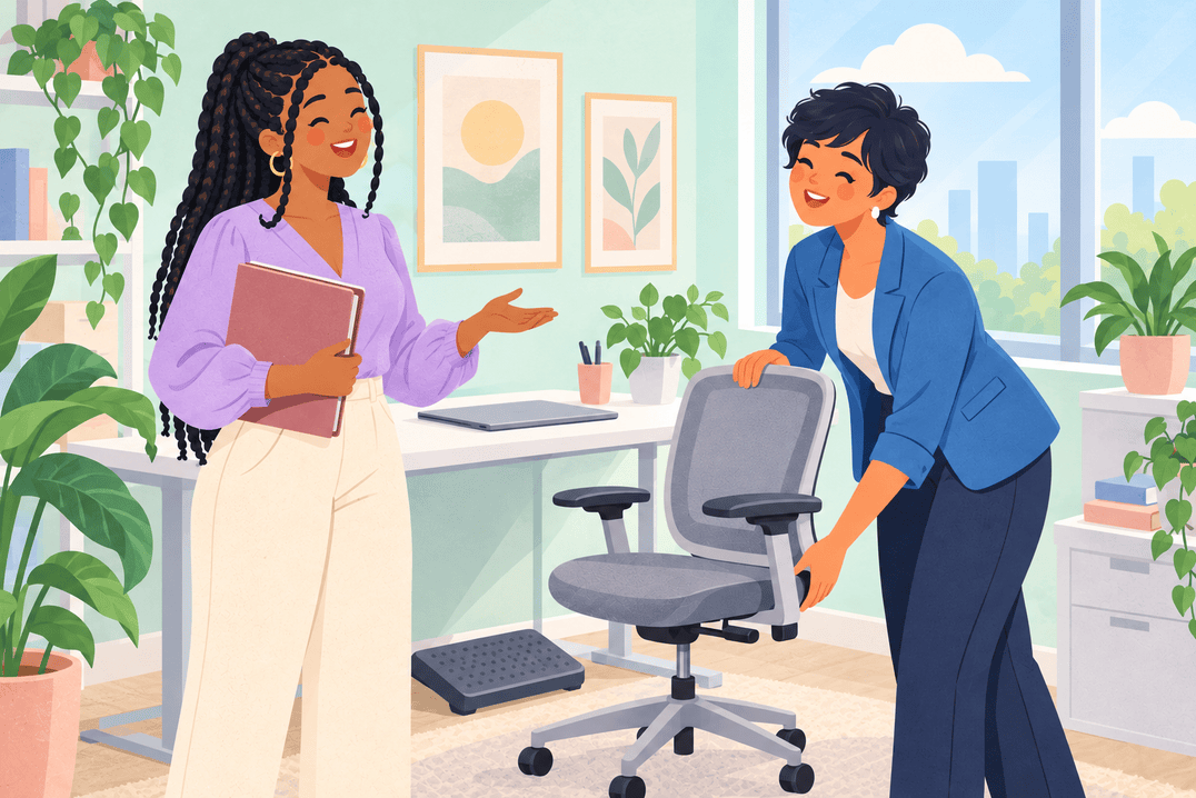 Illustration about endometriosis at work