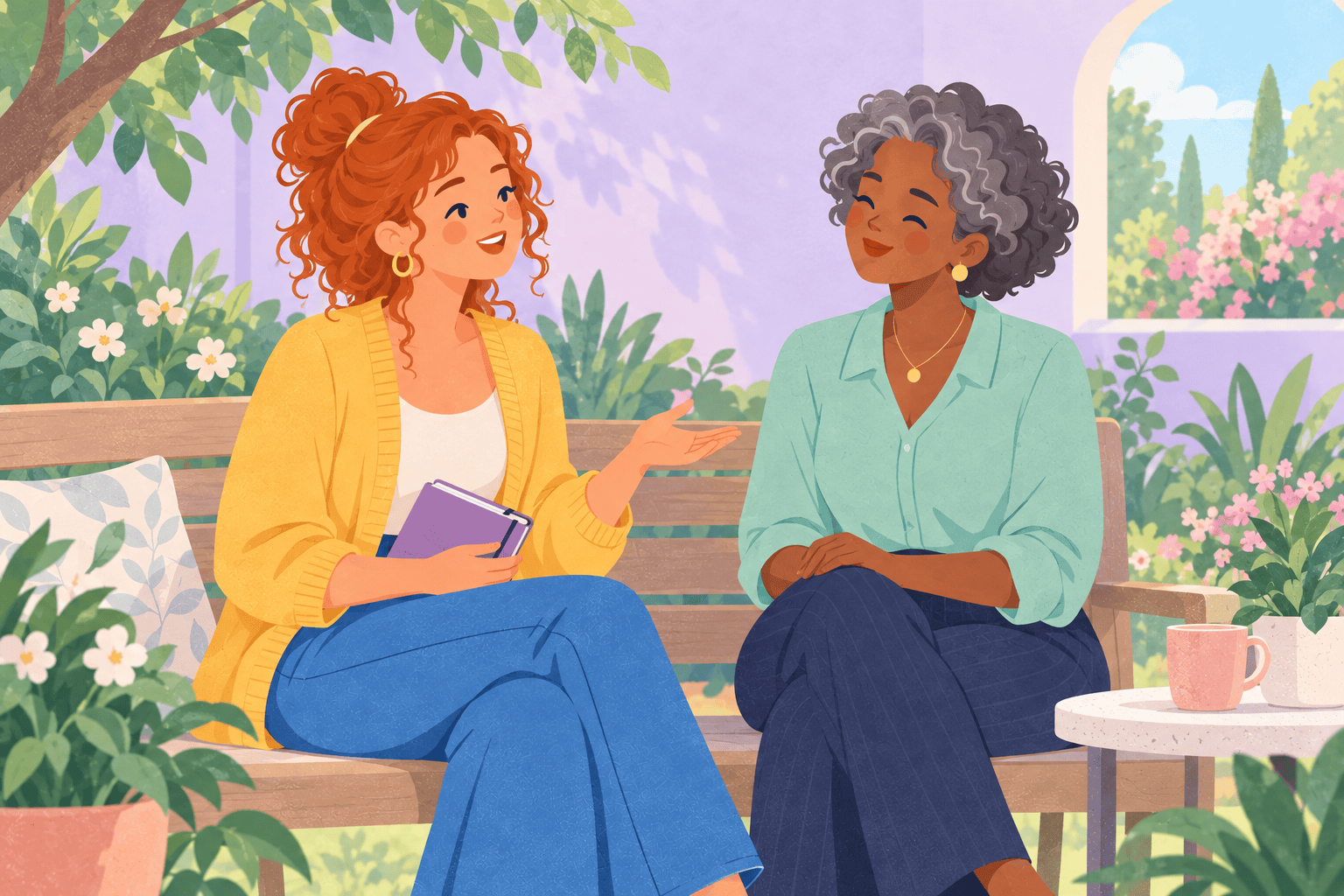 Illustration about endometriosis and mental wellbeing