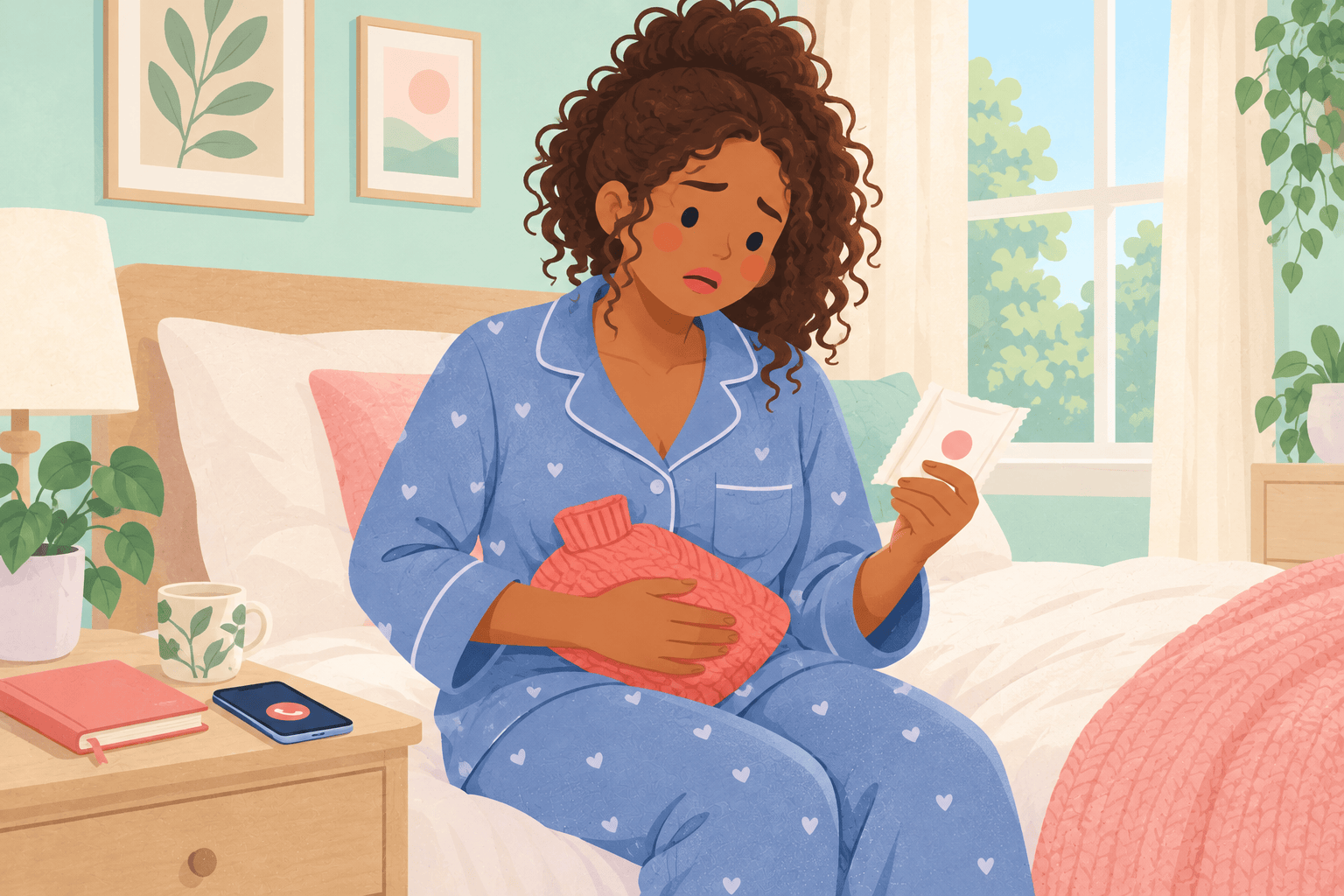 Illustration about adenomyosis symptoms