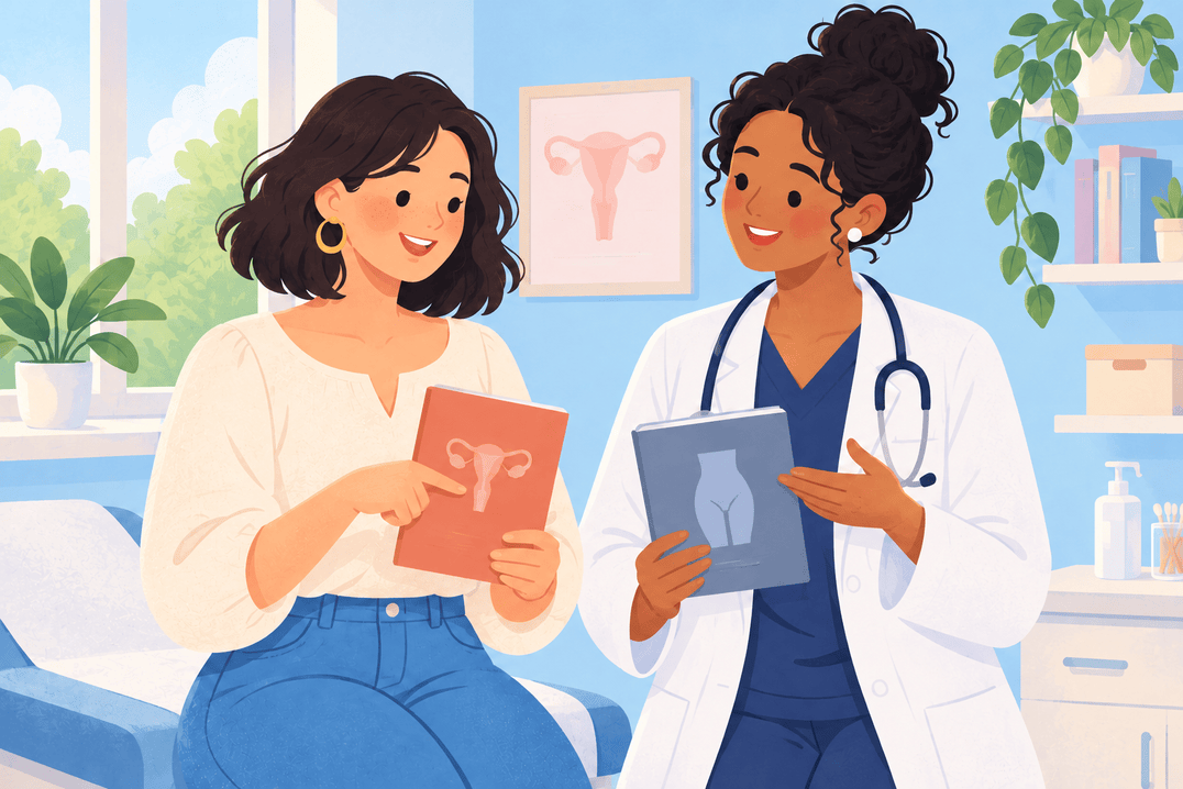 Illustration about adenomyosis versus endometriosis