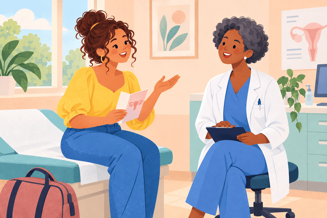 Illustration about ovarian cyst surgery