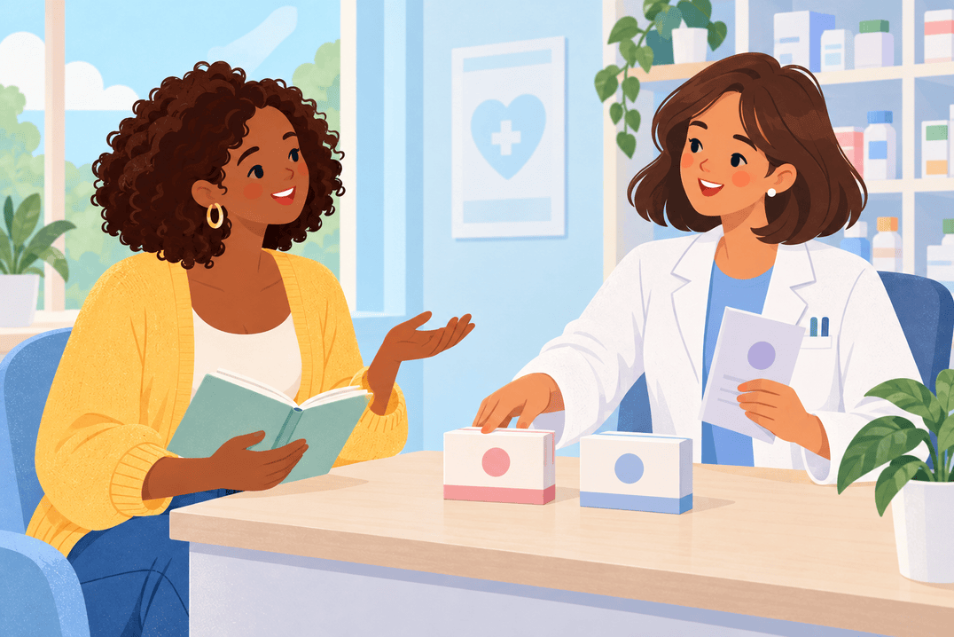 Illustration about progestogen-only pills