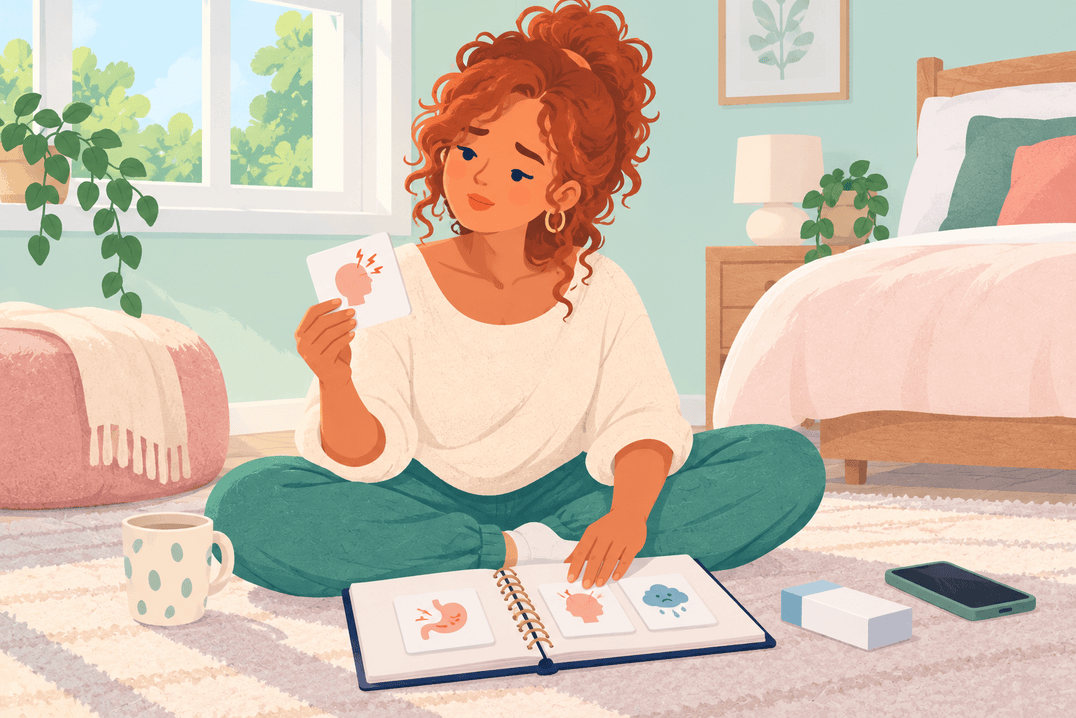 Illustration about pill side effects