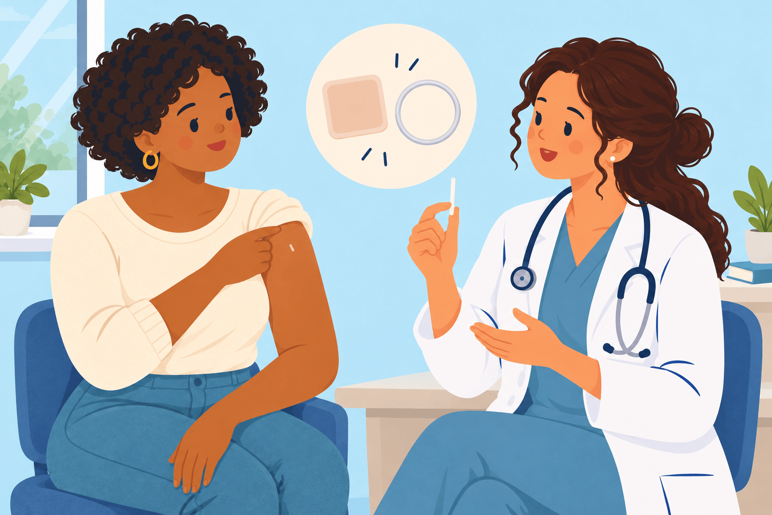 Illustration about contraceptive implants