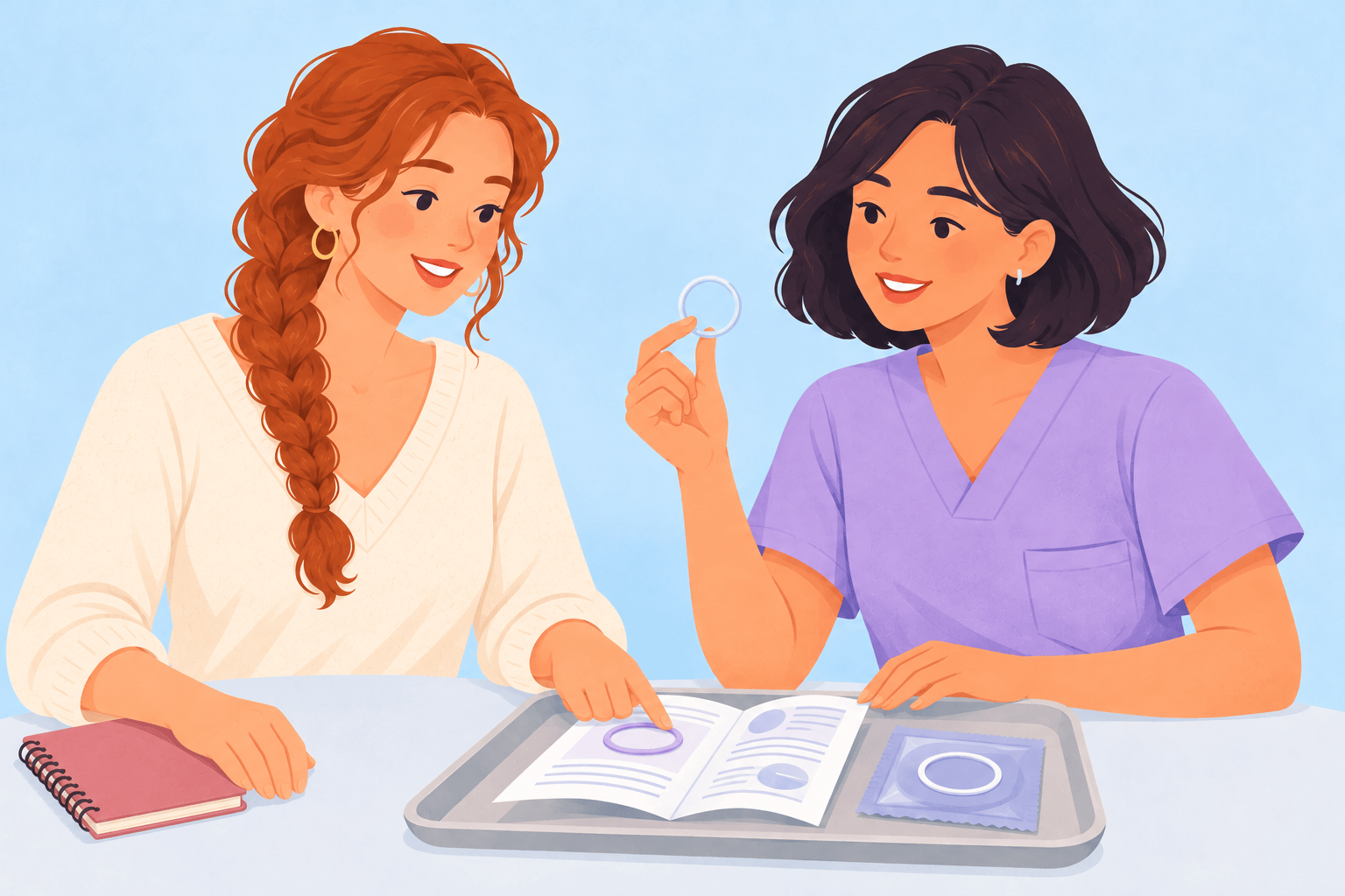 Illustration about vaginal rings