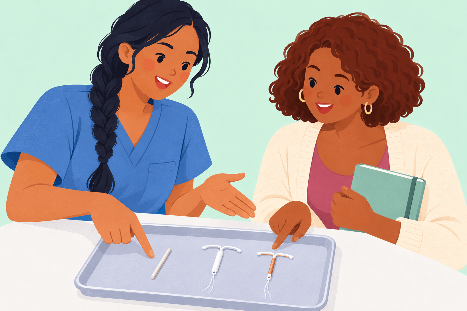 Illustration about long-acting contraception