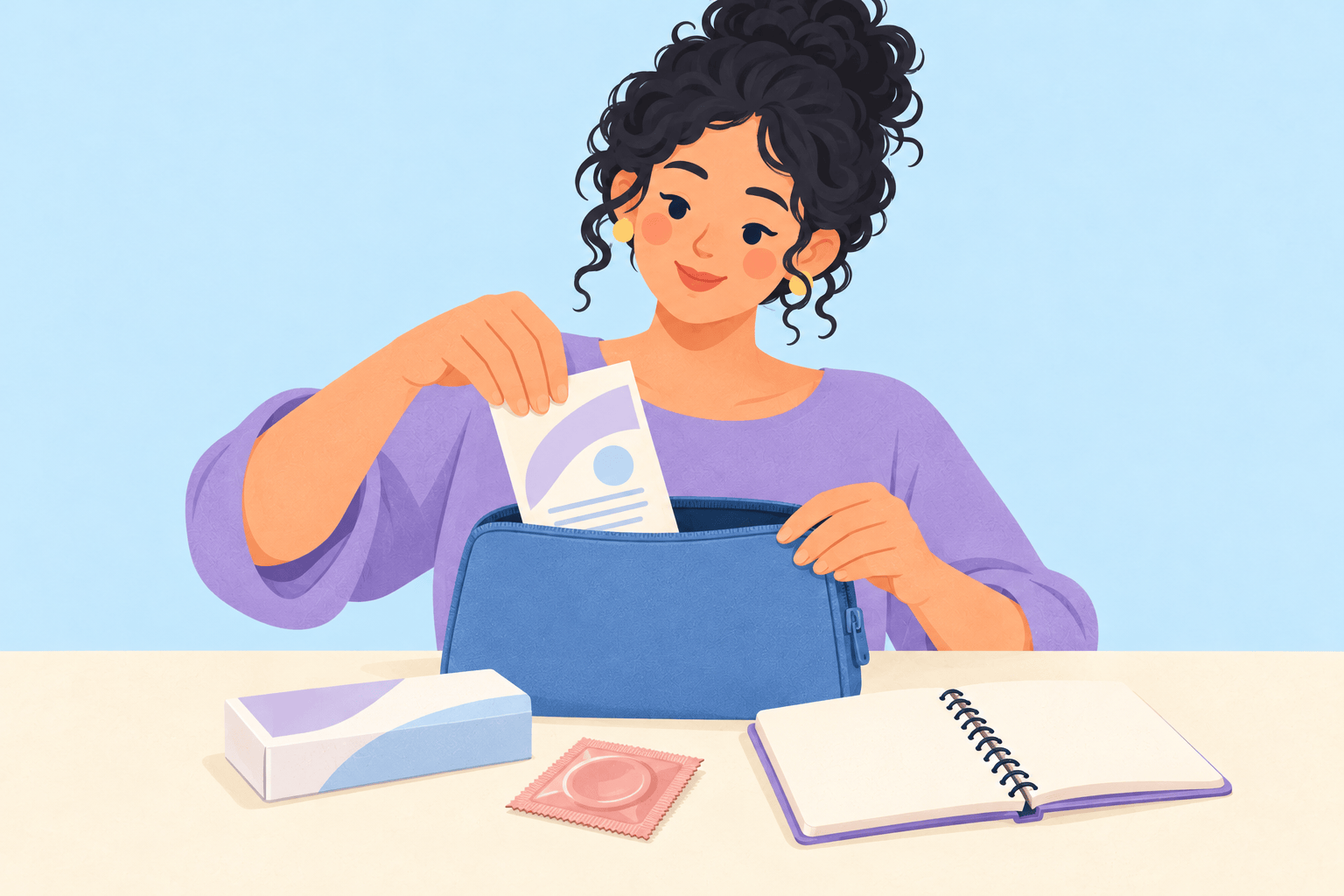 Illustration about contraceptive method changes
