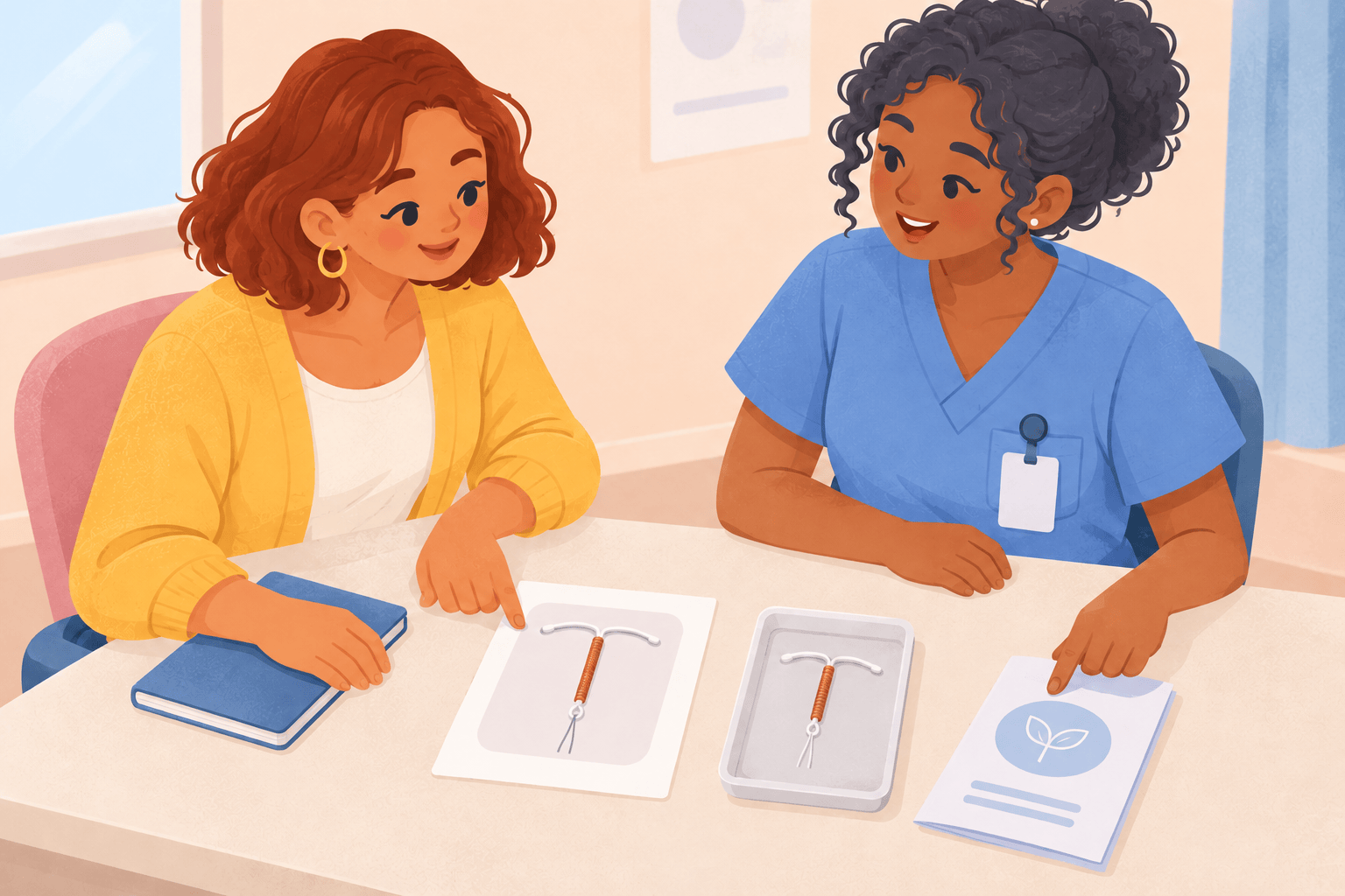 Illustration about copper coils for emergency contraception