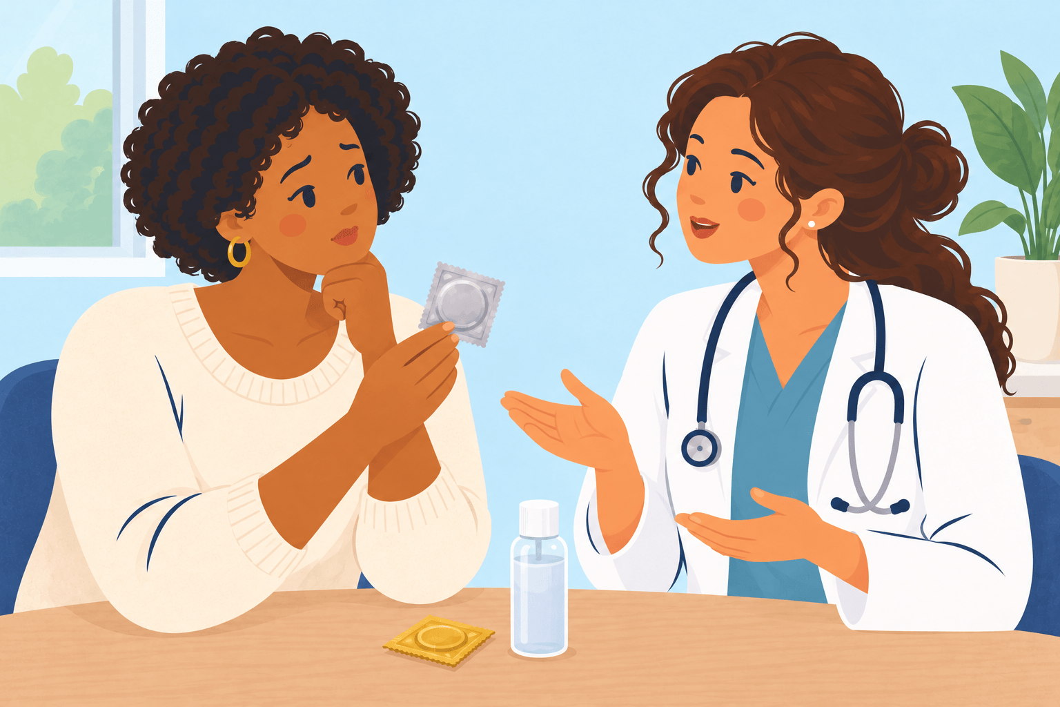 Illustration about condom breakage
