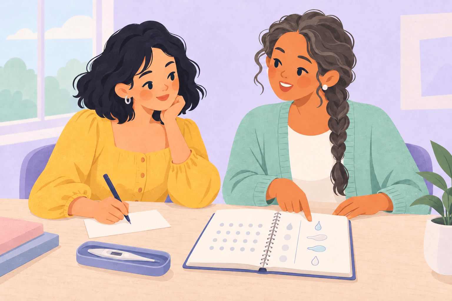 Illustration about fertility awareness for contraception