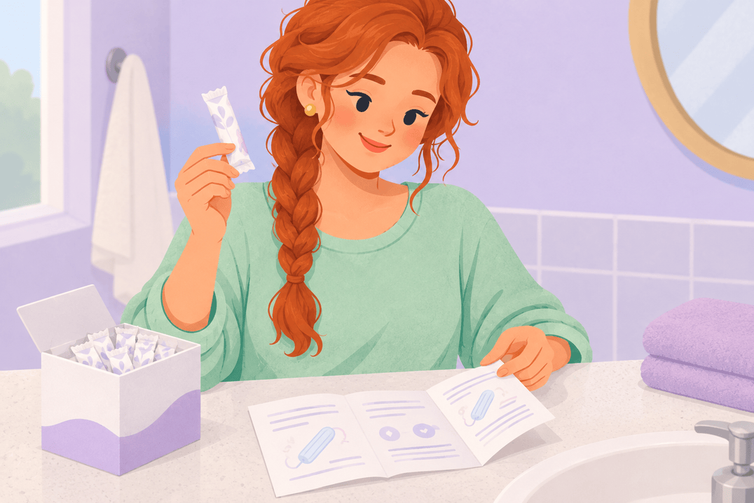 Illustration about tampons for beginners