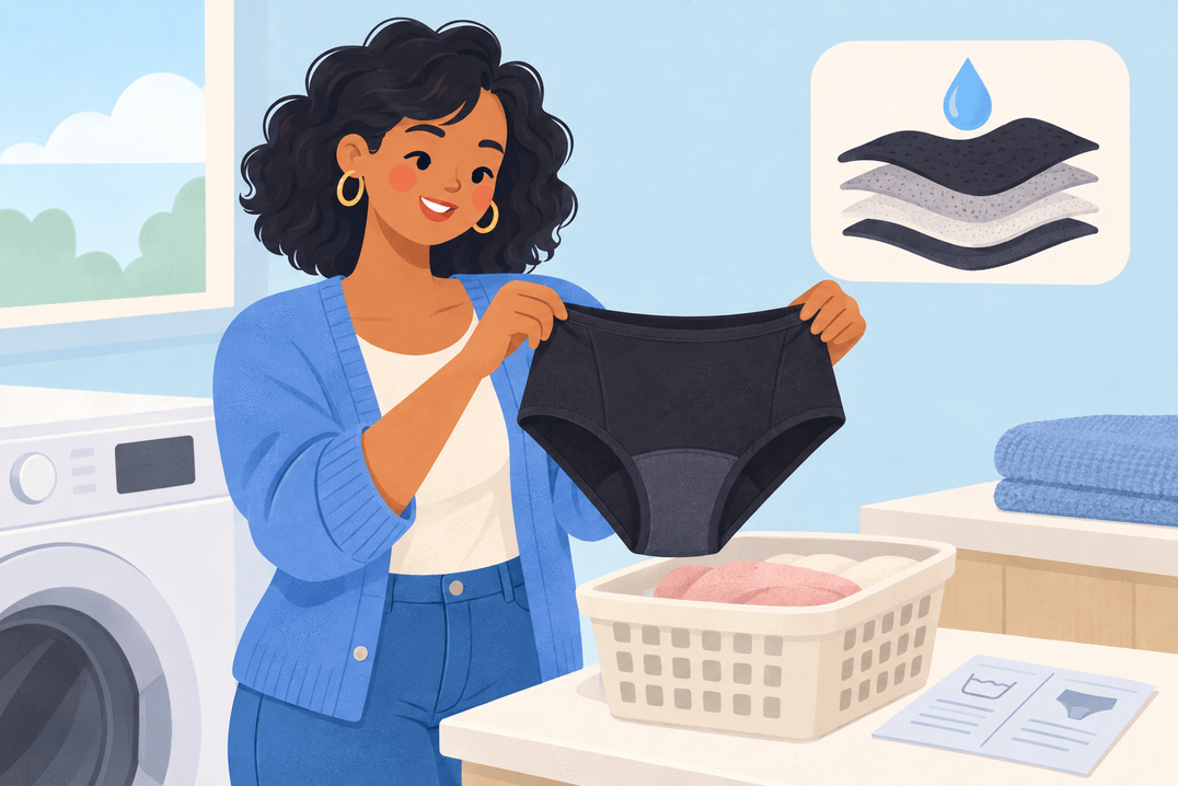 Illustration about period underwear