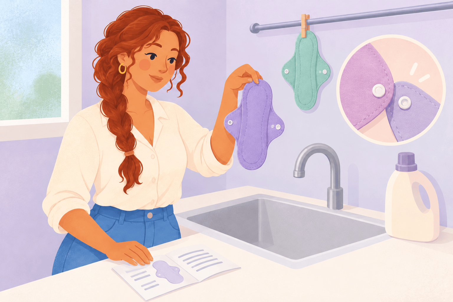 Illustration about reusable pads