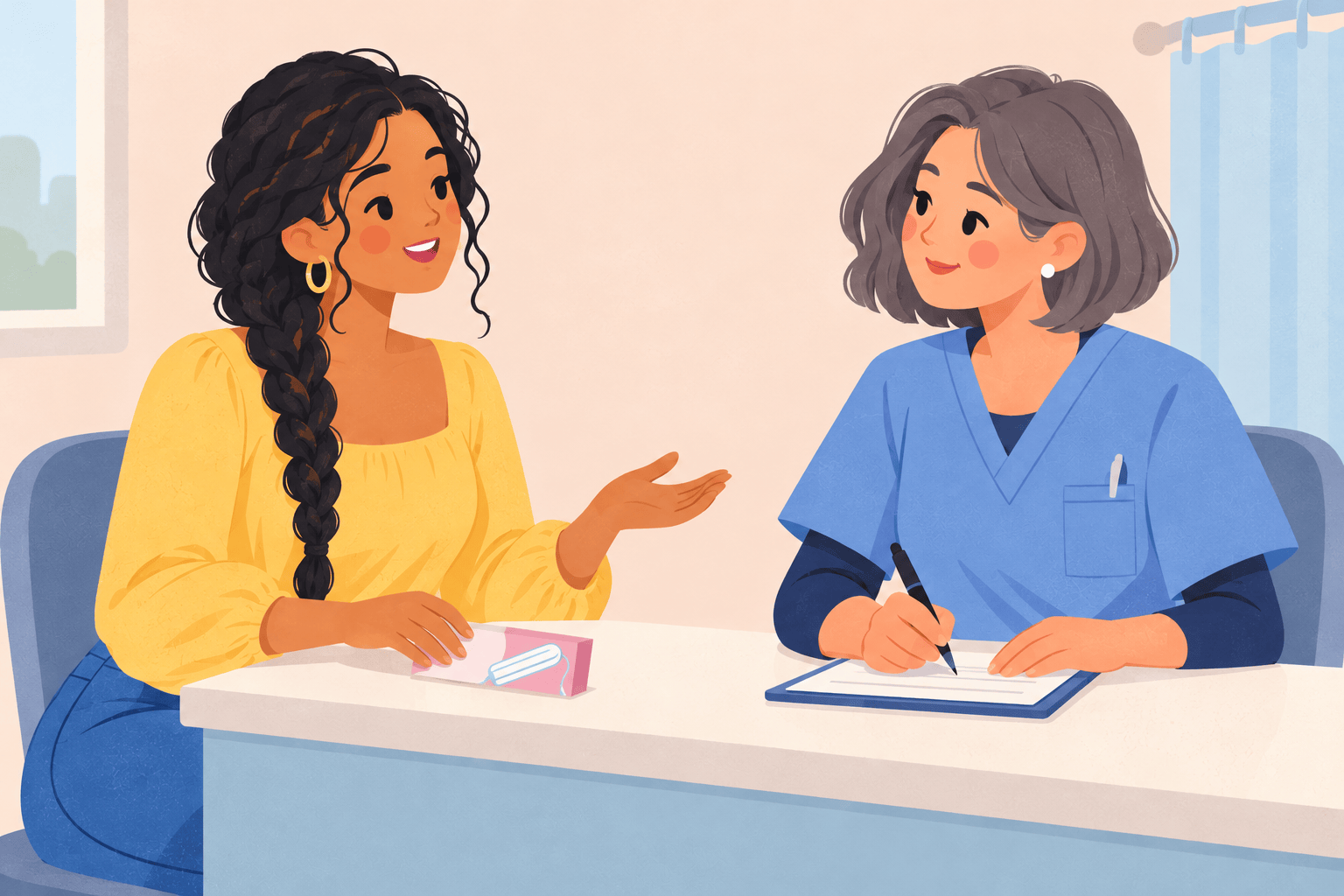 Illustration about forgotten tampon