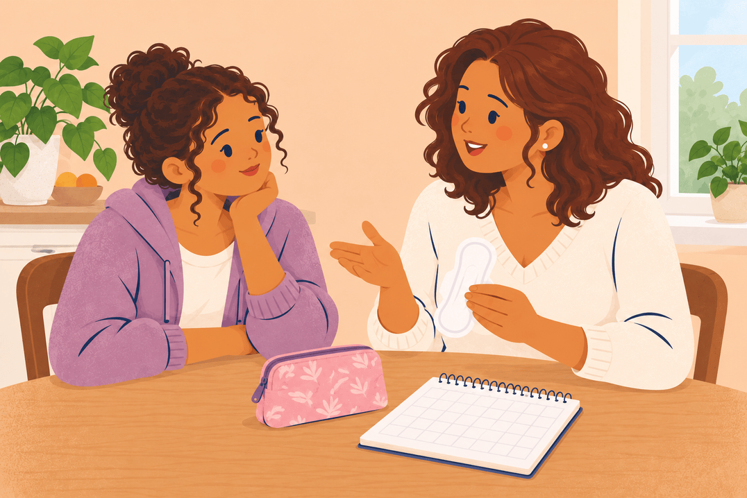 Illustration about first period signs