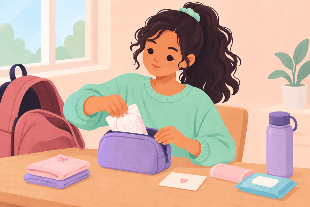 Illustration about first-period preparation