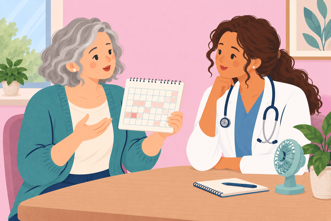 Illustration about perimenopause periods