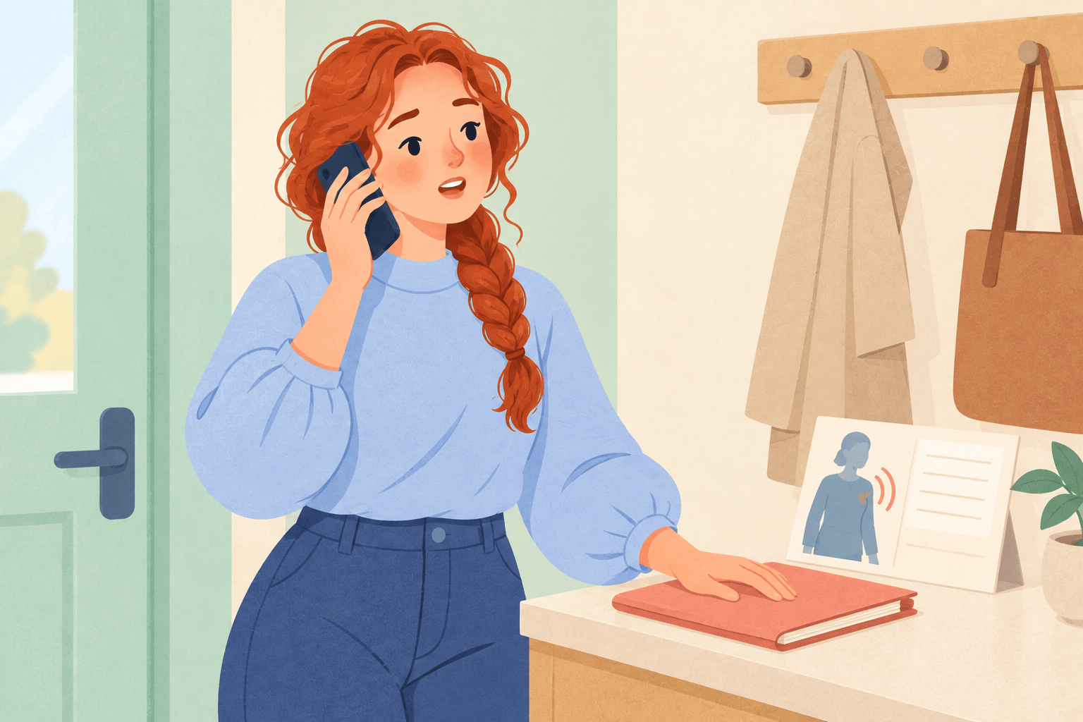 Illustration about breast pain without a cycle pattern