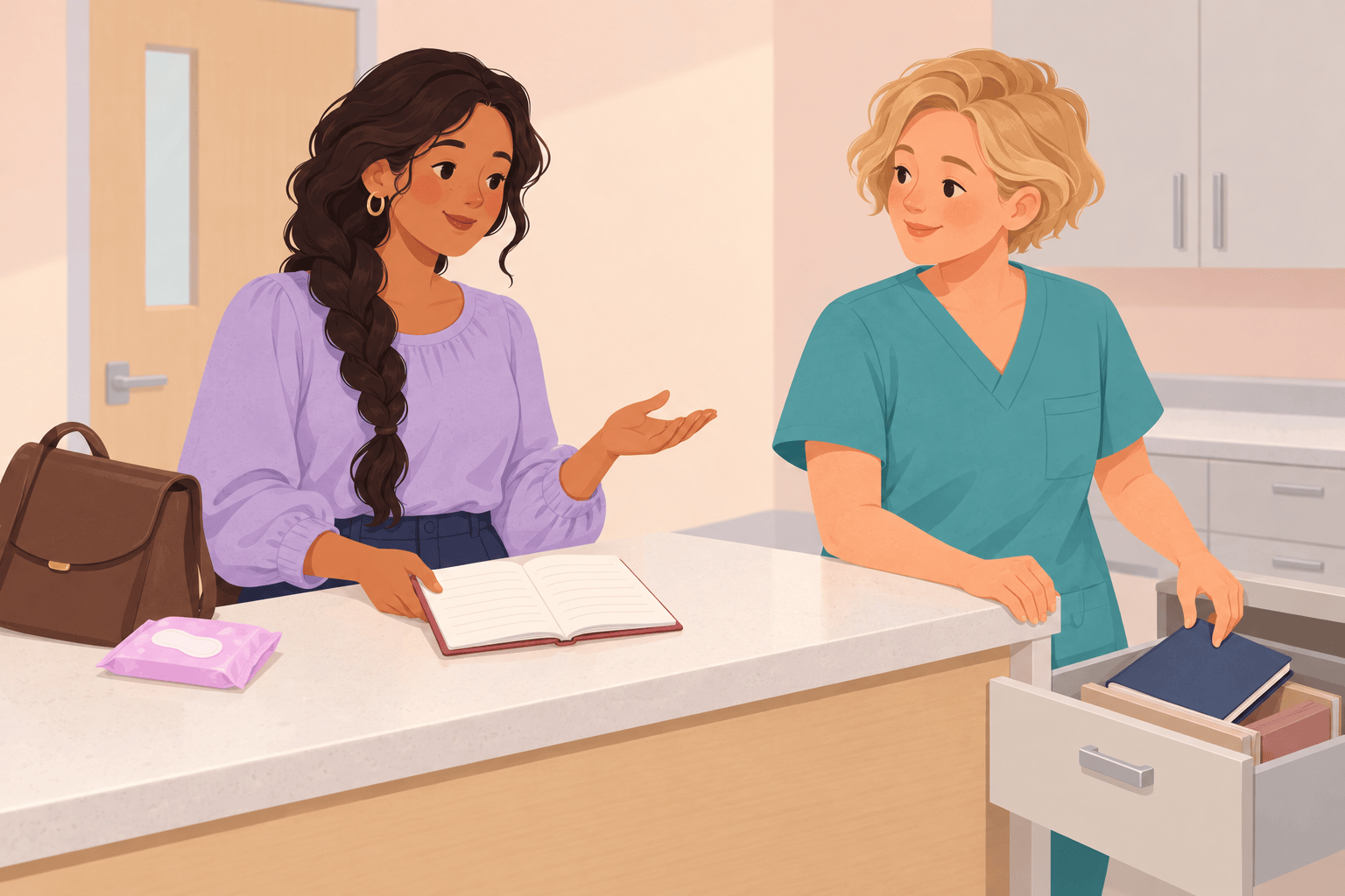 Illustration about pregnancy chances after a period