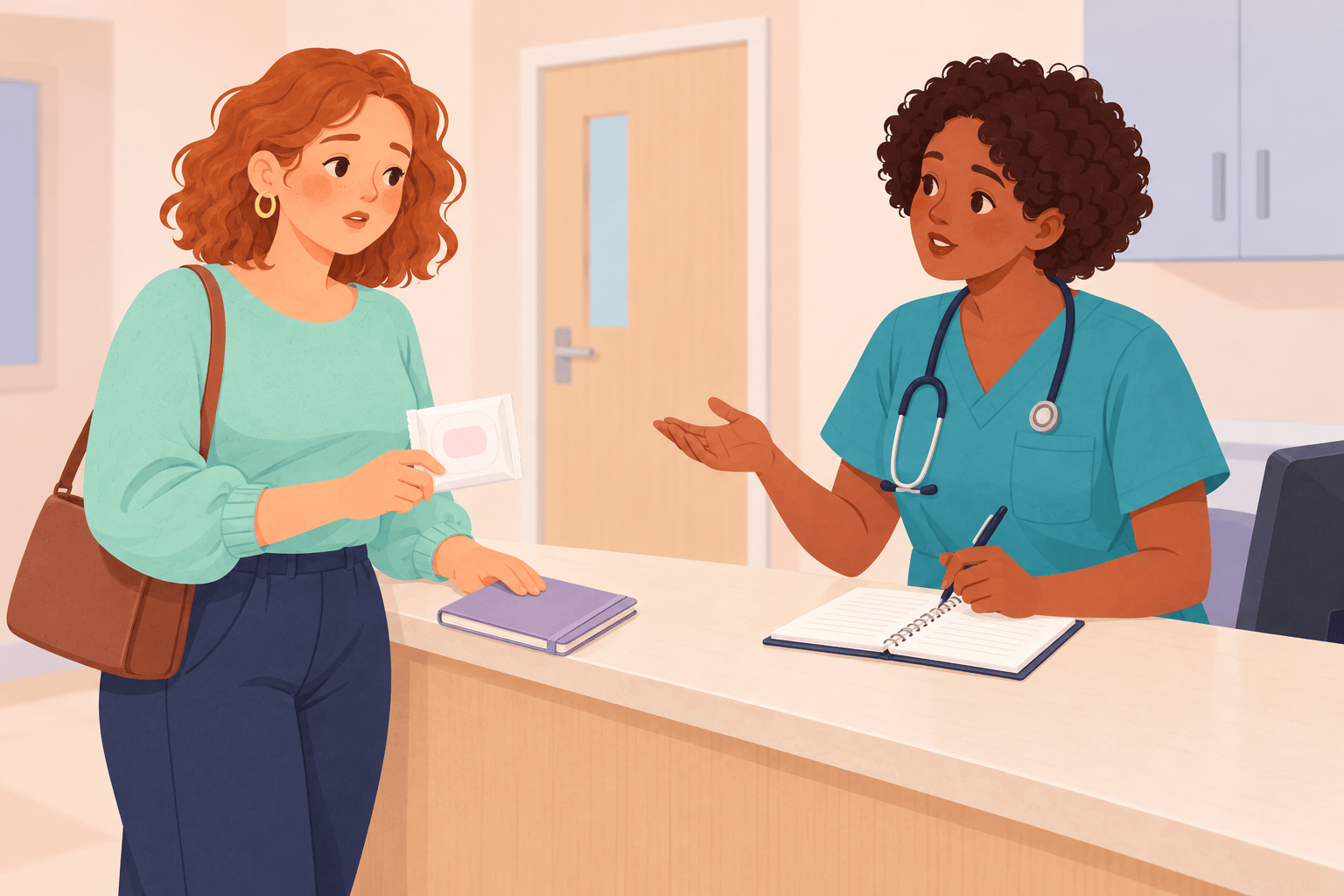 Illustration about light spotting near ovulation