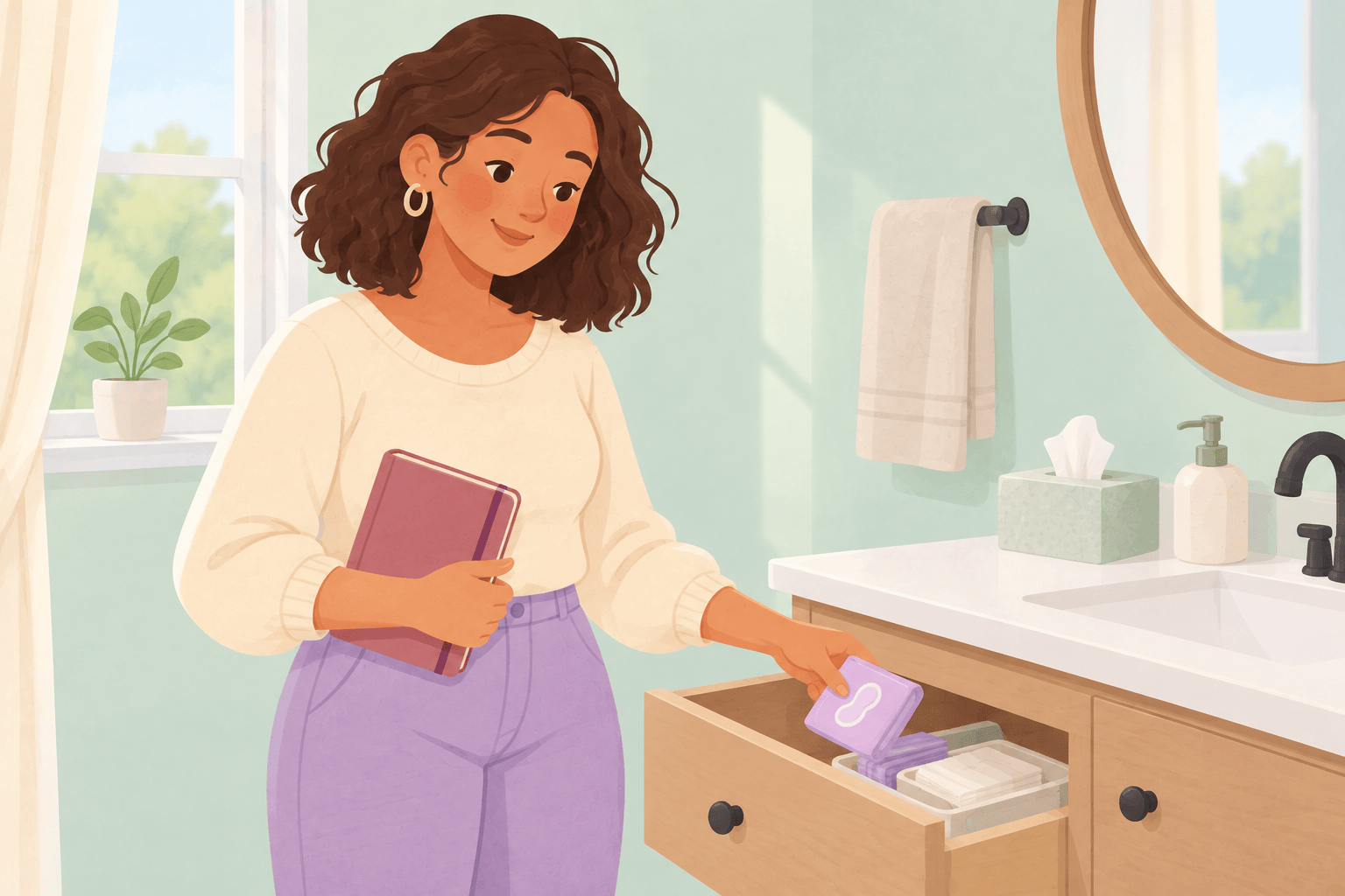 Illustration about cervical mucus after ovulation