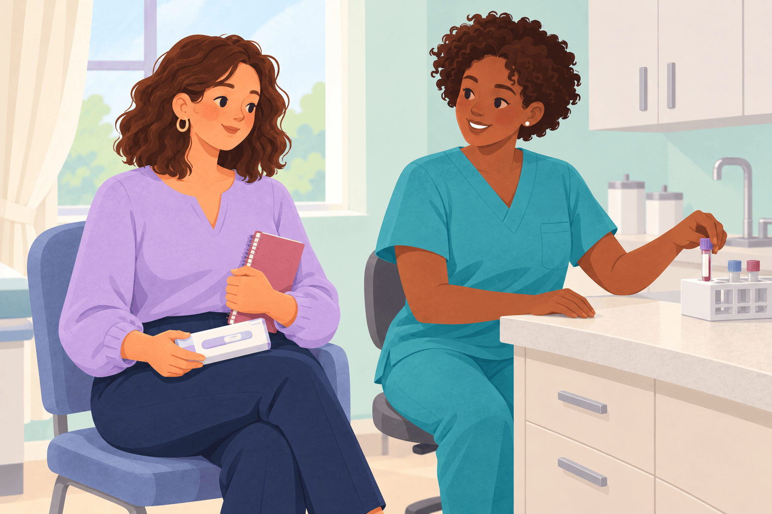 Illustration about confirming ovulation