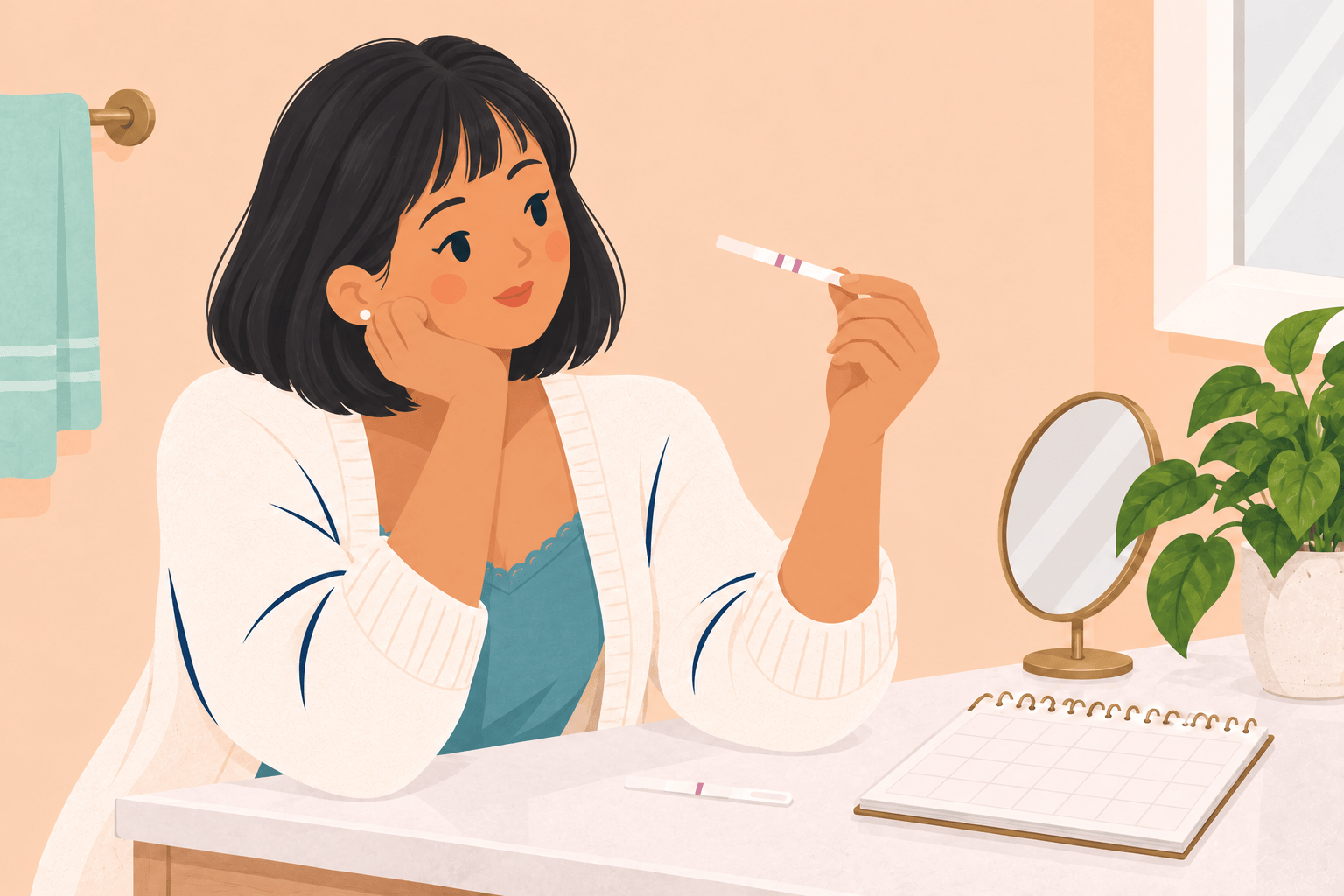 Illustration about ovulation test basics