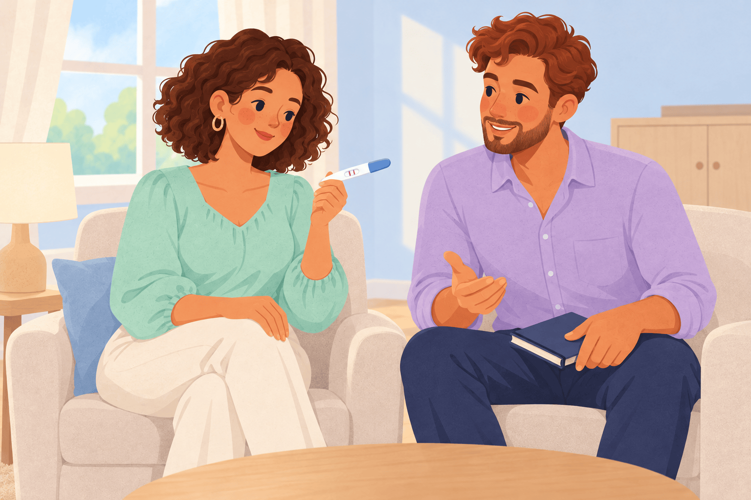 Illustration about positive ovulation tests