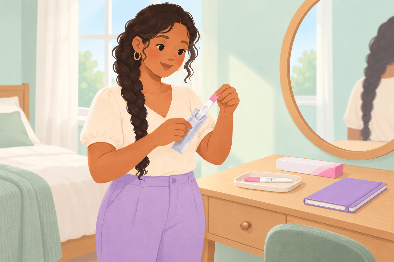 Illustration about no positive ovulation test
