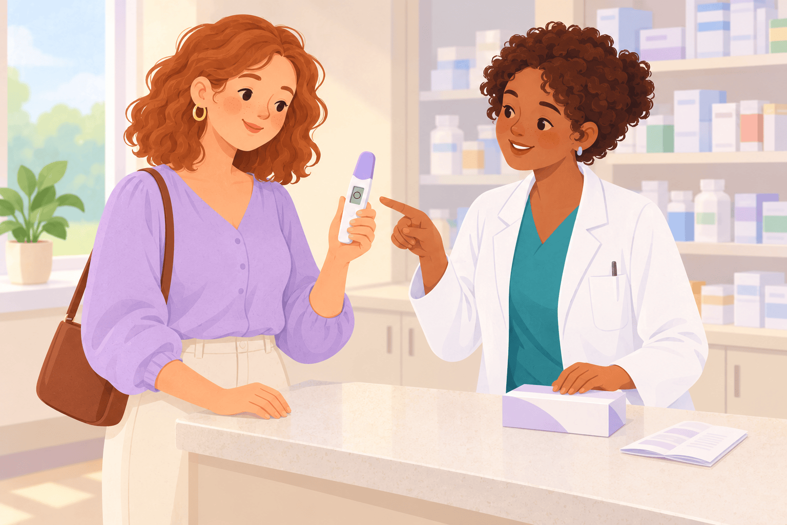 Illustration about digital ovulation tests