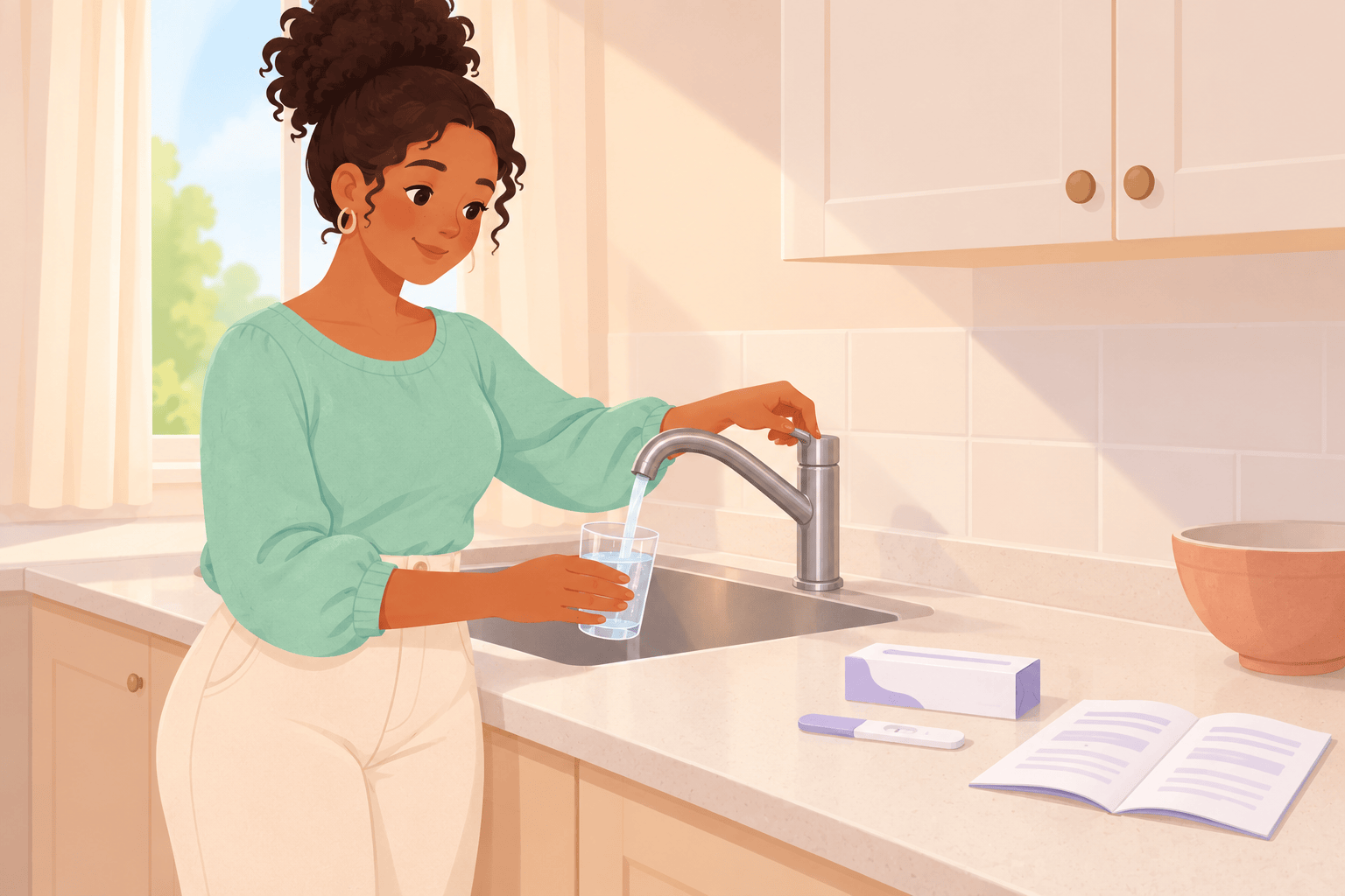 Illustration about urine dilution and ovulation tests