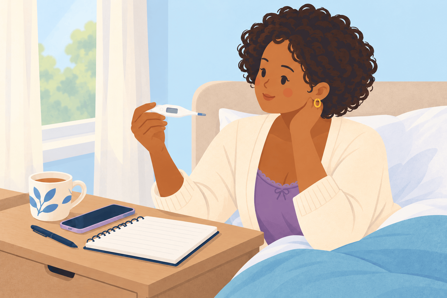 Illustration about basal body temperature