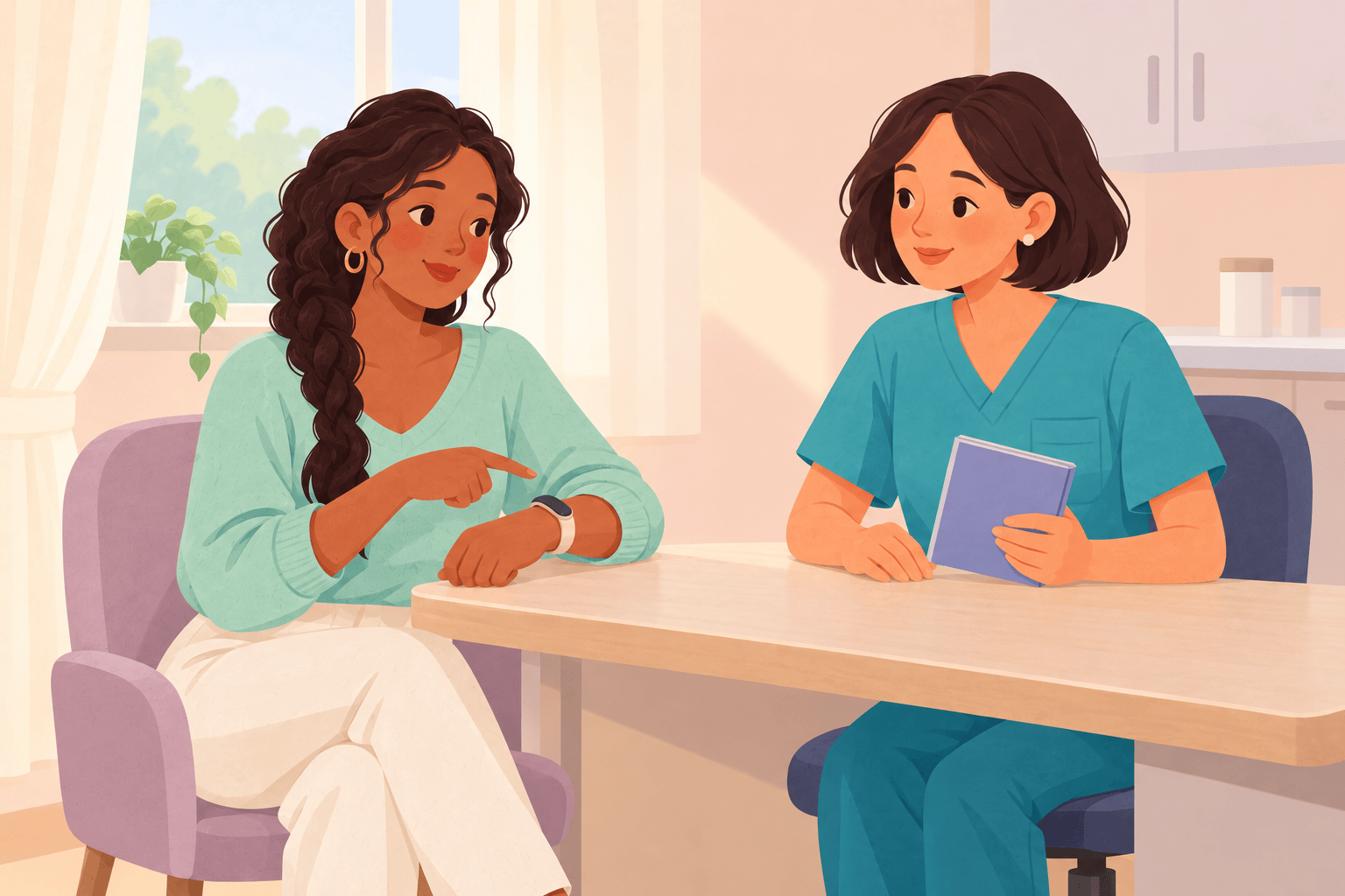 Illustration about wearable fertility trackers