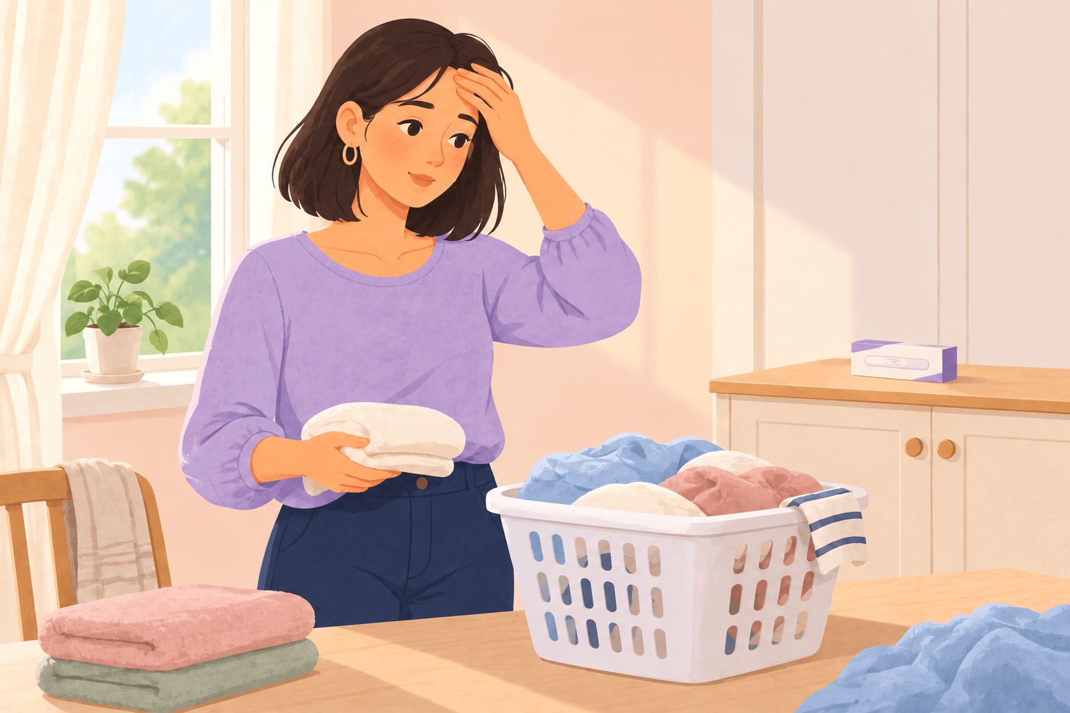 Illustration about early pregnancy signs