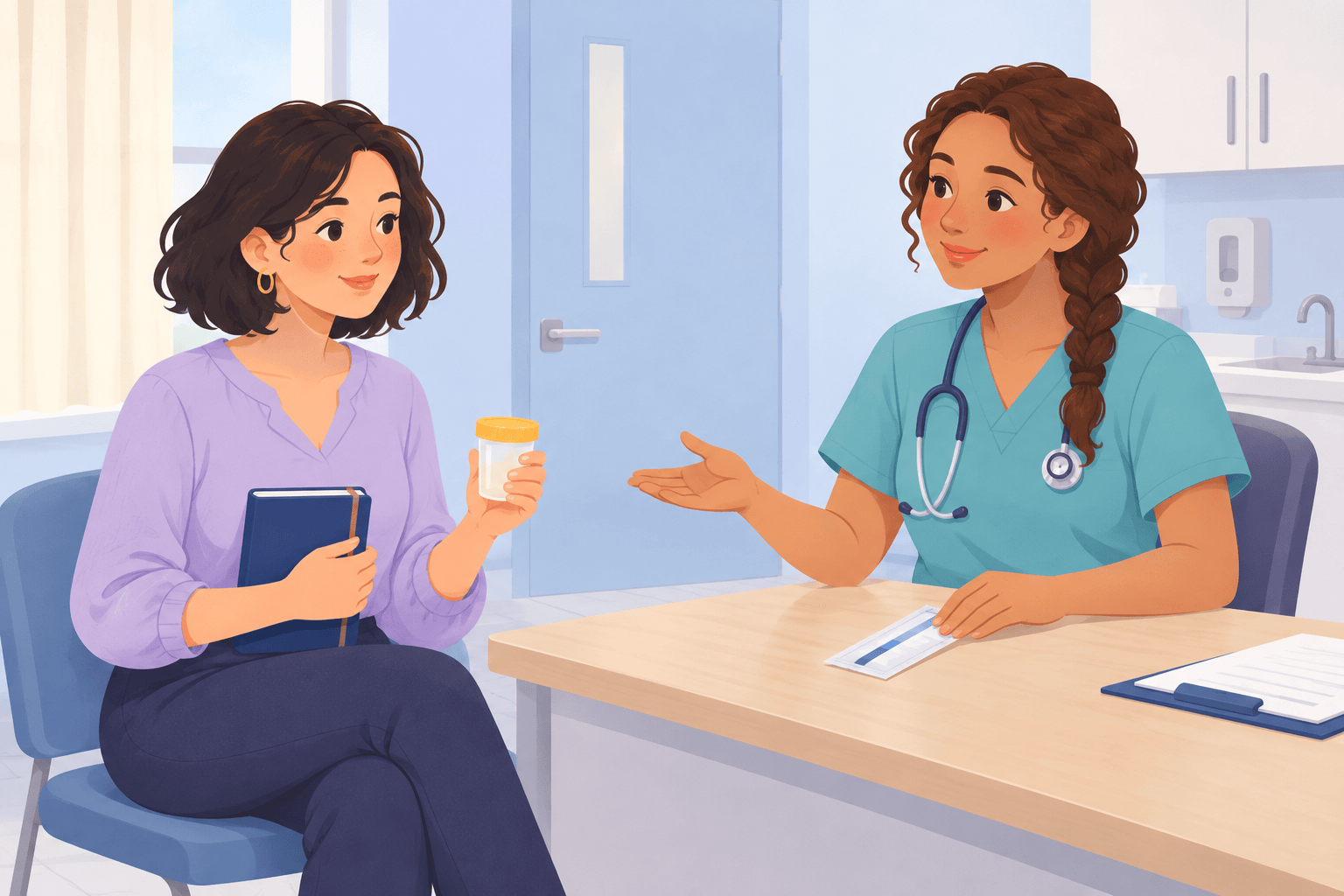 Illustration about frequent urination in early pregnancy